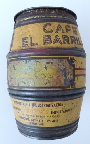 Antigua Lata Cafe El Barrilito Ind. Argentina (Usado)