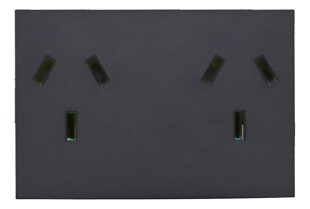 Modulo Toma Doble Cambre Bastidor Completo Bauhaus Color Gris