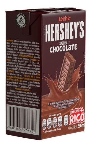 Imagen 2 de 3 de Leche Hershey's Sabor Chocolate 236 Ml