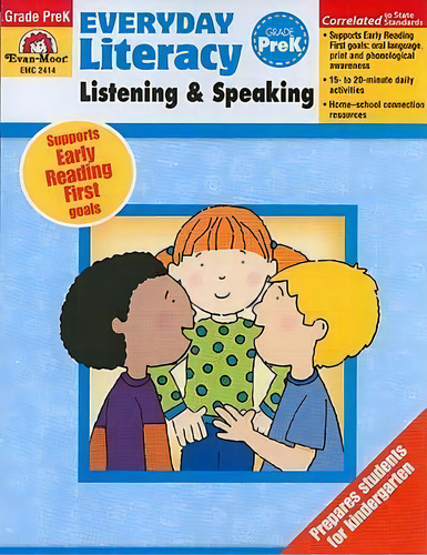 Everyday Lit Listen & Speak, G Pk T.e., De Evan-moor Educational Publishers. Editorial Evan Moor Educational Publishers, Tapa Blanda En Inglés