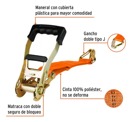comprar Eslinga Con  Ratchet Carga Máxima 5.000 Kgs, Truper