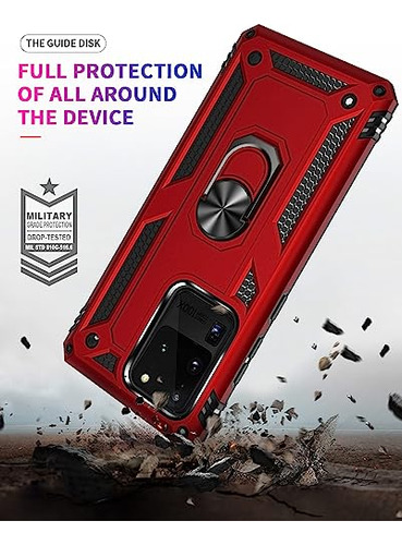 Funda Para Galaxy S20 Ultra Rojo Uso Rudo