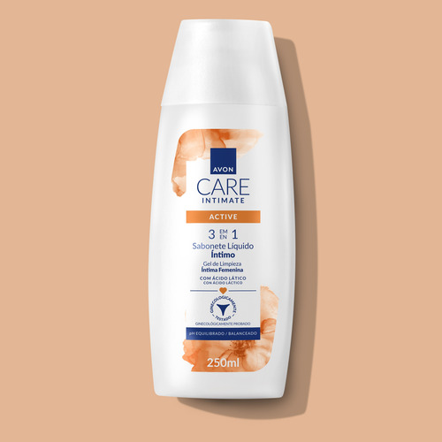 Jabón Líquido Íntimo Active Avon Care Intimate - 250 Ml
