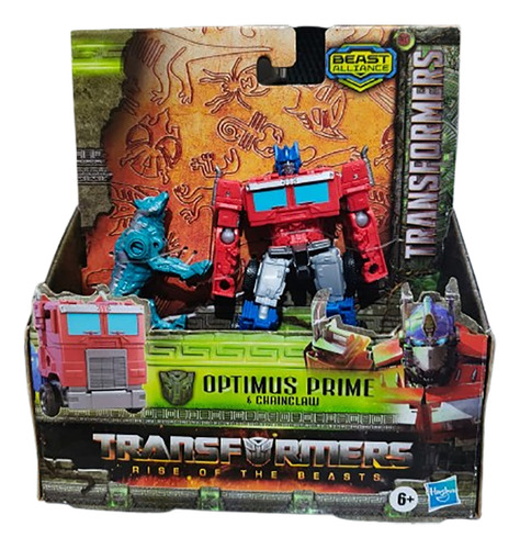 Figura Beast Alliance Transformers Optimus Y Chainclaw