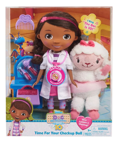 Muñeca Doctora Juguetes Con Lambie - Con Sonido Y Accesorios