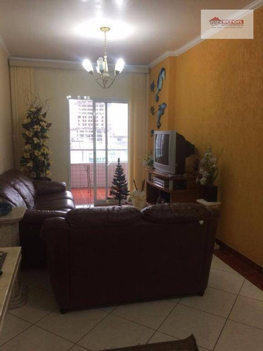 Imagem 3 de 20 de Apartamento Com 3 Dormitórios À Venda, 96 M² Por R$ 430.000,00 - Vila Guilhermina - Praia Grande/sp - Ap1166