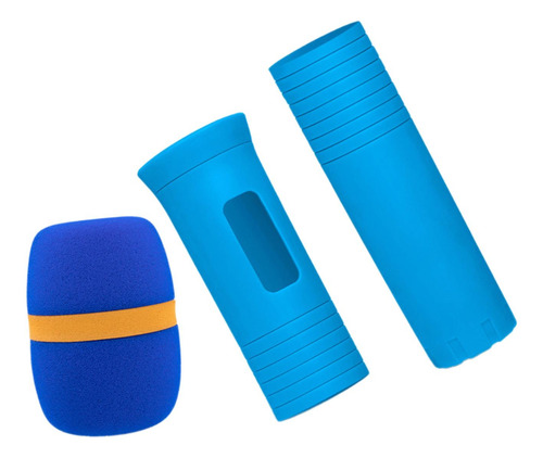 Cubierta Para Micrófono De Mano Con Parabrisas De Azul