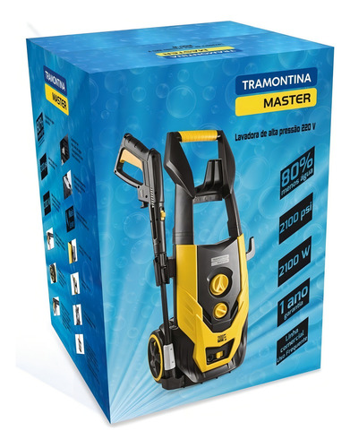 Lavadora de alta presión Tramontina Comercial Master 42554 de 2100 W con 220 V de presión máxima de 2100 psi