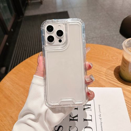 Funda Protectora Transparente Resistente A Impactos De 360 Grados For iPhone 15, 14, 11, 16 Y Pro Max