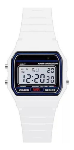 Imagen 3 de 7 de Reloj Vintage Digital Luz Alarma Cronómetro Caucho Garantía