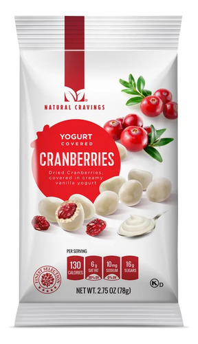 Arándanos Cubiertos De Yogurt De Vainilla 78g Natural Cravin