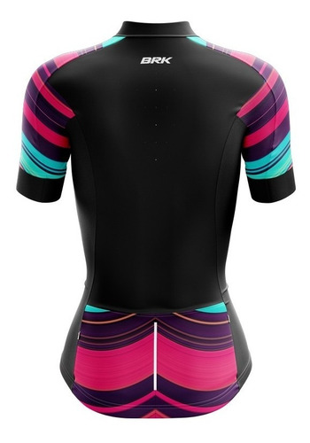 Imagem 2 de 3 de Camisa Ciclismo Brk Feminina Modern Waves Com Fpu 50+