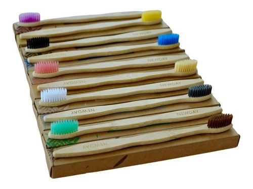 20 Cepillos Dentales De Bambu Ecologicos Cajas Individuales