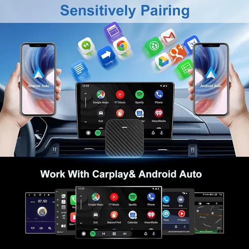 Adaptador Inalámbrico 2 En 1 Para Carplay/android Automático