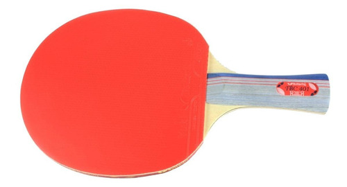 Raquete de ping pong Butterfly Bty 401 preta/vermelha FL (Côncavo)