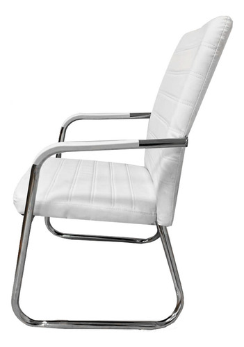 Silla Para Evento Eco Cuero Asiento Acolchonado Fuerte Estructura De La Silla Plateado Asiento Blanco Diseño De La Tela Liso