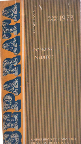 Poemas Ineditos Cesare Pavese Jun-jul 1973 Separata De La Uc