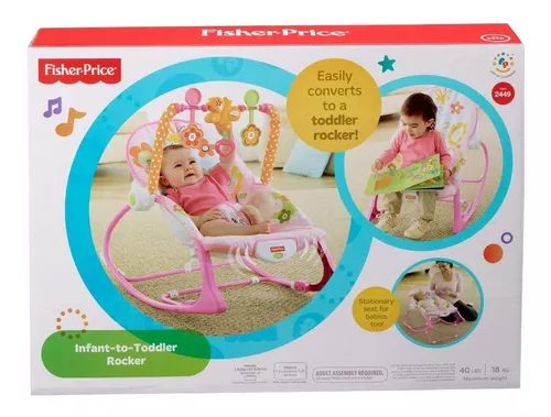 Silla Mecedora Bebe Fisher Price Niñas Conejito Rosa