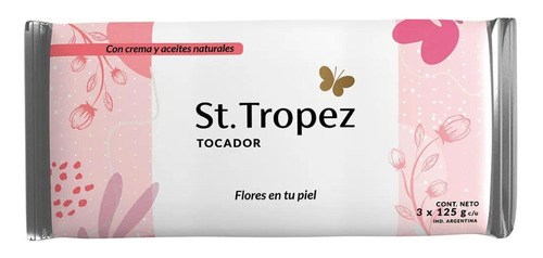 Jabon De Tocador Con Aceites Naturales St Tropez 3x125g