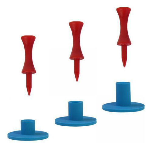 3 Soporte En T Para Golf, Soporte Para Pelota De Golf, Rojo