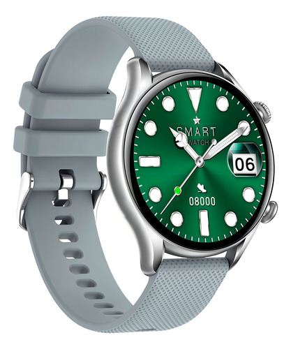 Colmi I20 Reloj Smartwatch Silicon Silver Notificaciones Ss Malla Gris Bisel Plateado