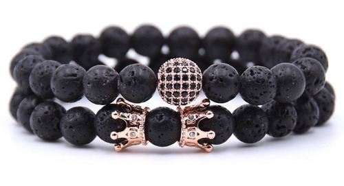 Pulsera De Piedras Naturales Moda Tendencia Varon Hombre