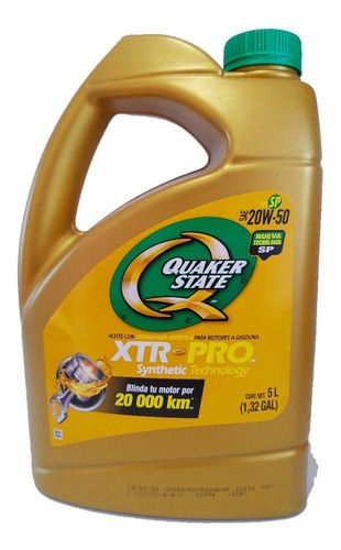 Aceite 20w50 Xtrpro Sintetyc Technology Quaquer State. 5 Lts