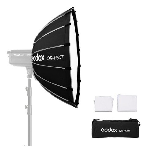 Caja De Luz Qr-p60t De 23.6 Pulgadas Montaje Bowens Con Difu