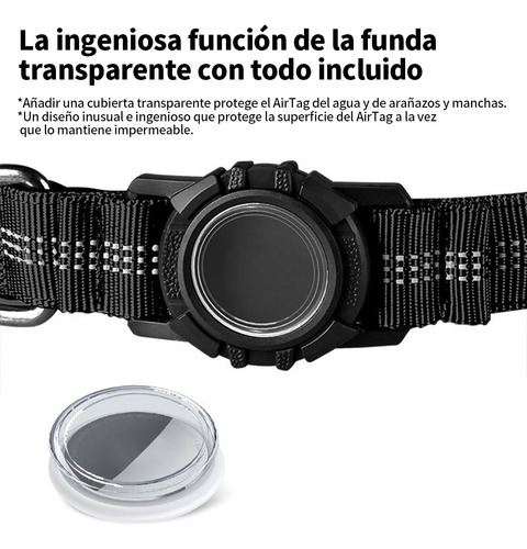 Collar Perro Para Airtag Ajustable Impermeable Reflectante