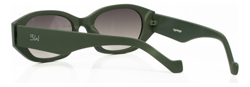 Óculos De Sol Feminino Verde Retro Grande Arredondado Cor Único Armação Verde-musgo Haste Único Lente Único Desenho Retangular Arredondado