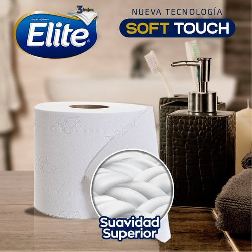 Imagen 3 de 7 de Papel Higiénico Elite Soft & Strong 8 Un 22 Mt