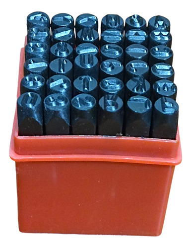 Juego Numeros Y Letras Golpe Estampar Marcar - 6 Mm 36 Pcs