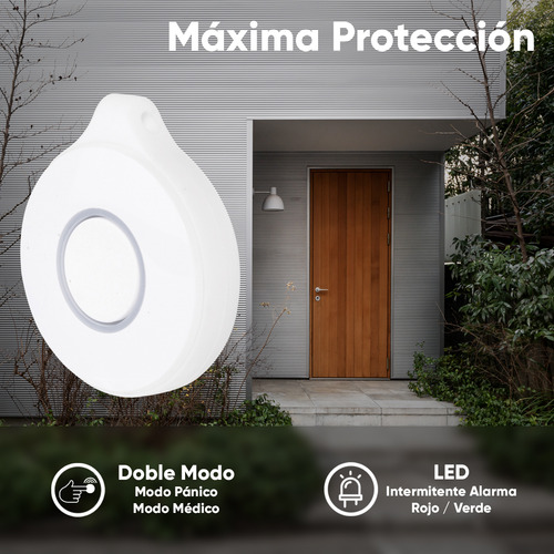 Boton De Panico Inalambrico Indicador Led Portatil Axpro
