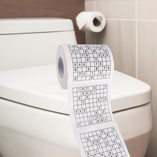 2 Paquete De 2-4 Rollos De Papel Higiénico Sudoku 2 Piezas