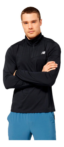 Buzo New Balance Running Hombre Accelerate Negro Ras