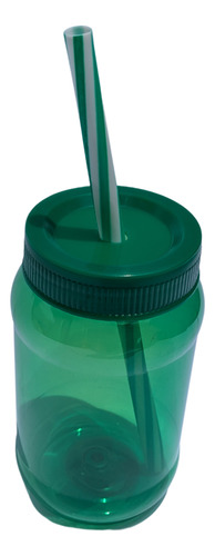 100 Vasos De Fiesta Neón Con Tapa Popote Cilindros Reusables Verde Musgo