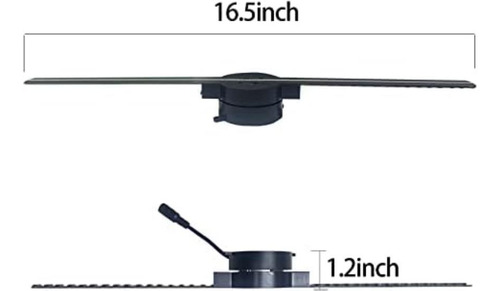 Wanther Ventilador De Holograma 3d, Proyector De Ventilador