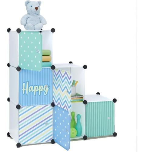 Cubos Modulares Armable Repisas Organizador Infantil 2 Juego Color Blanco