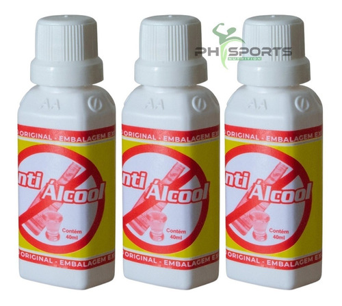 Anti Alcoolismo  30 Ml 3 Und- Anti Alcool P/ Parar De Beber 