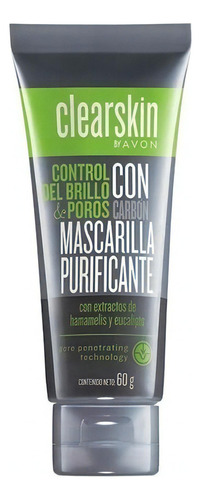 Mascarilla facial para piel grasa y/o acné Avon Clearskin Mascarilla purificante con carbón