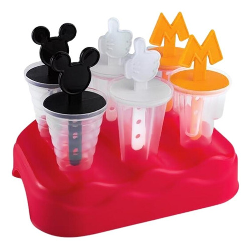 Forma De Picolé  Mickey Mouse Plástico Bpa Free Reforçado