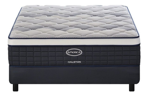 Colchón America Halston Con Box Gratis Queen Size - Ta