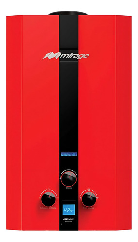 Boiler Mirage Flux Mbf16nb Gas Lp 16 Litros Por Minuto Rojo Rojo Glp