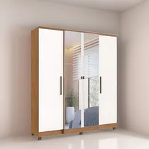 Comprar Ropero 4 Puertas 2 Cajones Varios Estantes Y Espejos 100%mdp