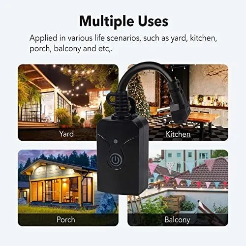Enchufe Wifi Inteligente Para Exteriores, Temporizador Wi-fi