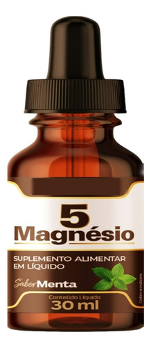 5 Magnésios Alta Concetração 35mg De Mg Elementar Por Gota Sabor Menta