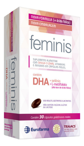 Kit C3 Suplemento Feminis Ácido Fólico - Eurofarma