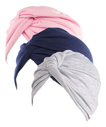 Ganves Turbante Suave De Algodón Preatado Para Mujer, Gorro