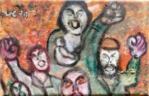 Lucha 2014 Acrilico Y Oleo S/t 20 X 30
