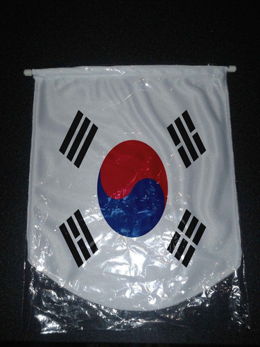 Banderin De Paño 36cm Bandera Corea Del Sur